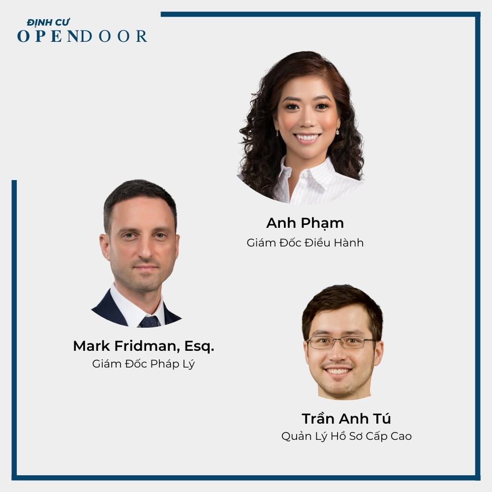 Những thành viên trong đội ngũ Định Cư Open Door